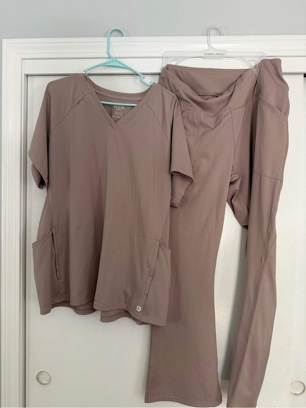 Wink Mauve-Taupe Medical Scrub Set - Top & Pants